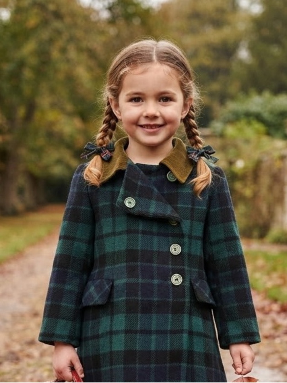 VINTAGE Plaid English Wool Peacoat